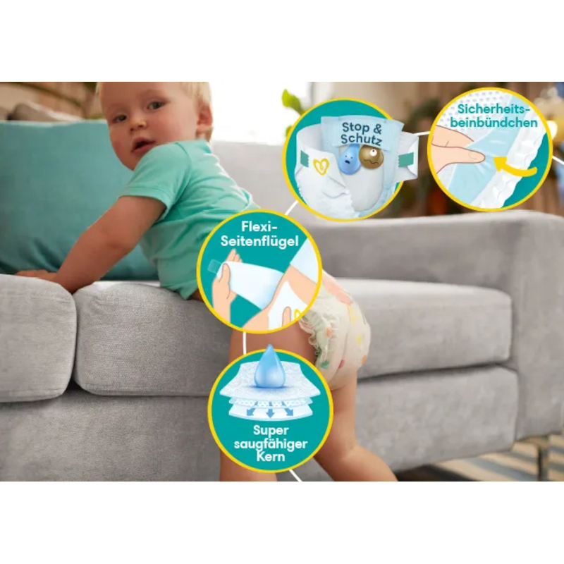 Pampers Baby Dry Gr. 4,  9-14kg - (2 x 58 Stück)